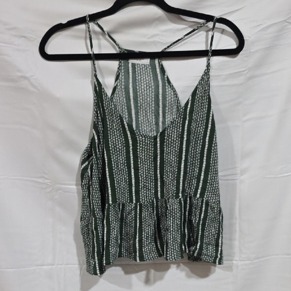 Sage The Label Forest Green Striped Camisole